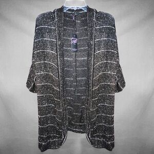 Black and Metallic Silver Shrug